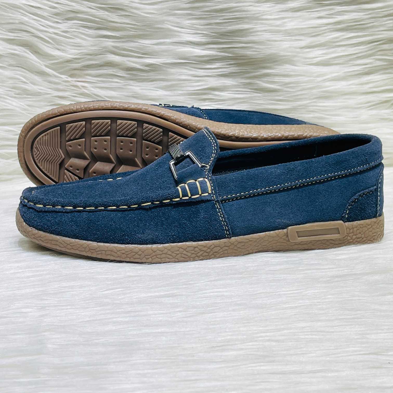 Crepe Loafer Swede Blue